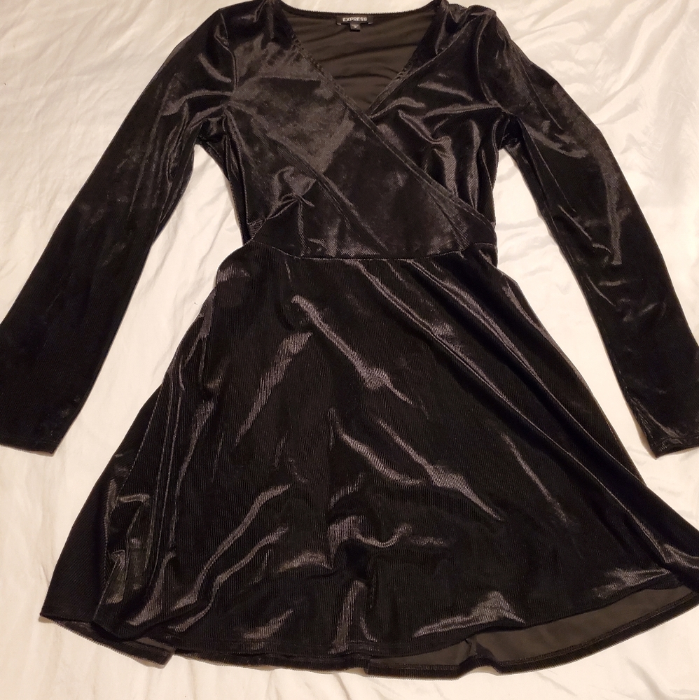 Express Ribbed Velour Dress